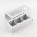 Коробка на 3 конфеты с фальшбортом дизайн серебряная "Galactic Silver" с окном (12,2*4*3 см)